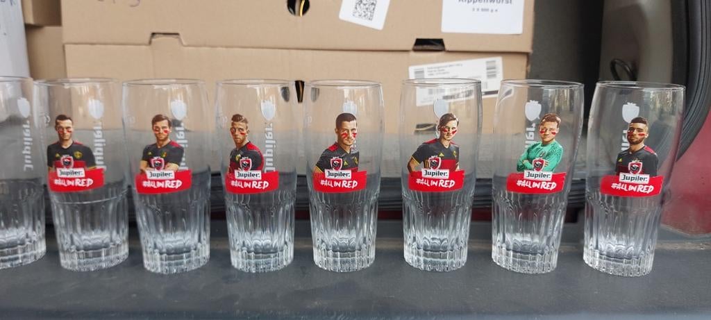 16 verres jupiler diable rouge, Enlèvement ou Envoi, Jupiler
