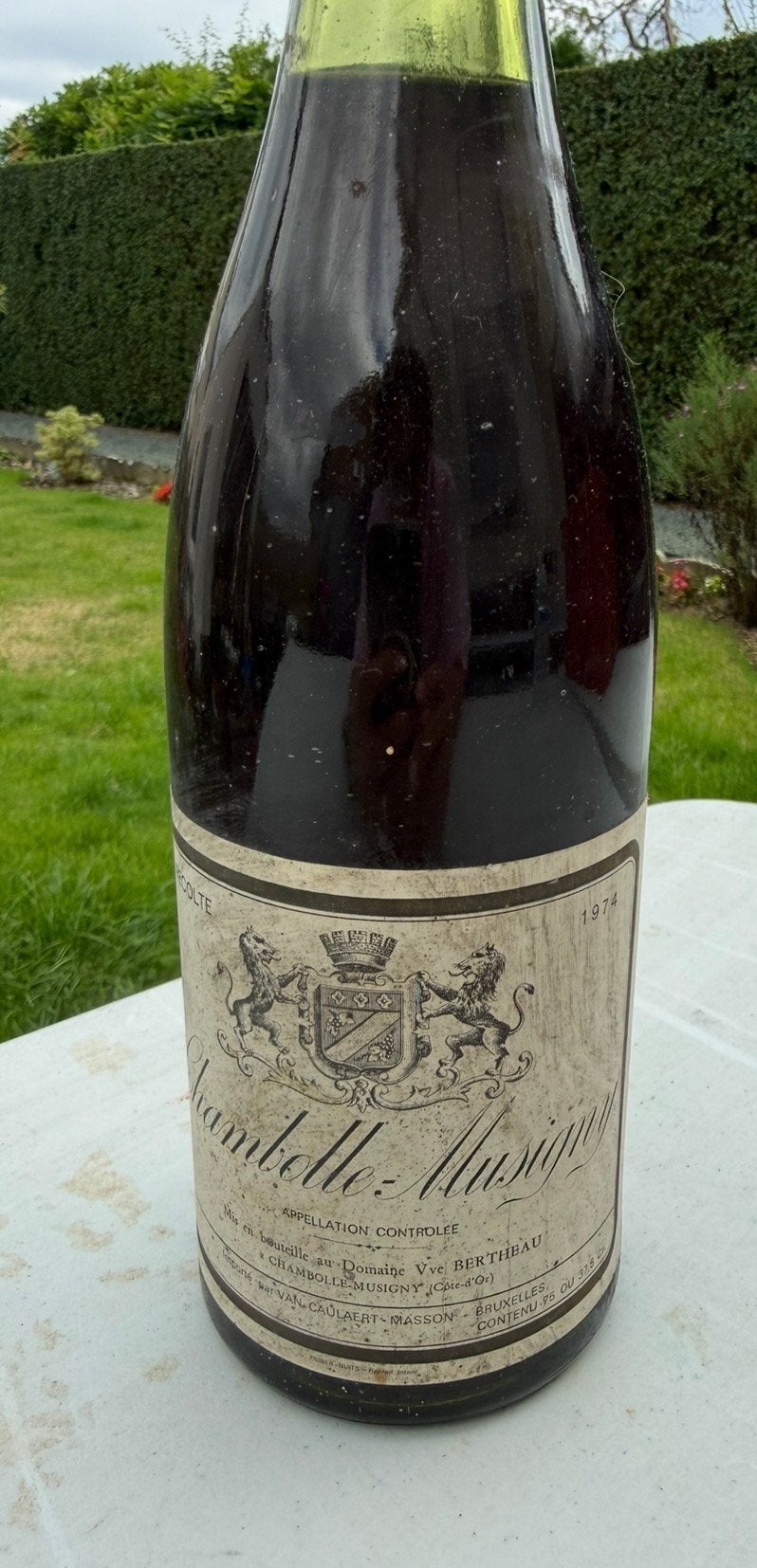 Bouteille de vin Chambolle-Musigny 1974, Ophalen of Verzenden, Zo goed als nieuw