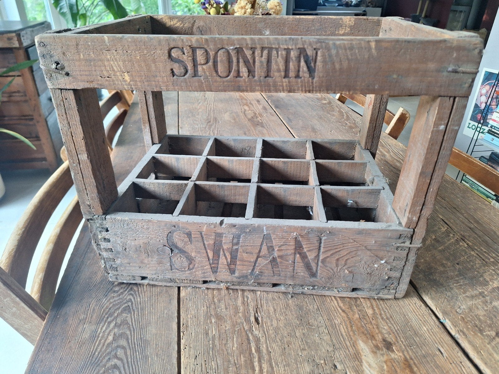 Spontin Swan Nox oude krat, Verzamelen, Ophalen of Verzenden