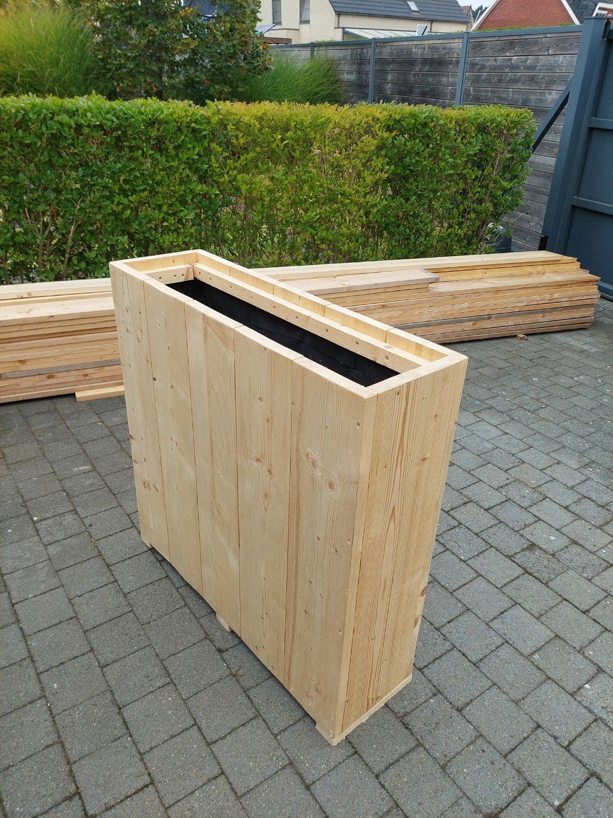 bloembak in steigerhout, Tuin en Terras, Bloembakken en Plantenbakken, Ophalen