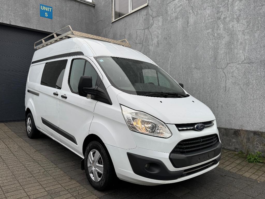 Ford Transit Custom L2H2 2.0 TDCI LICHTE VRACHT glazen ramen, Auto's, Bestelwagens en Lichte vracht, Voorwielaandrijving, Stof