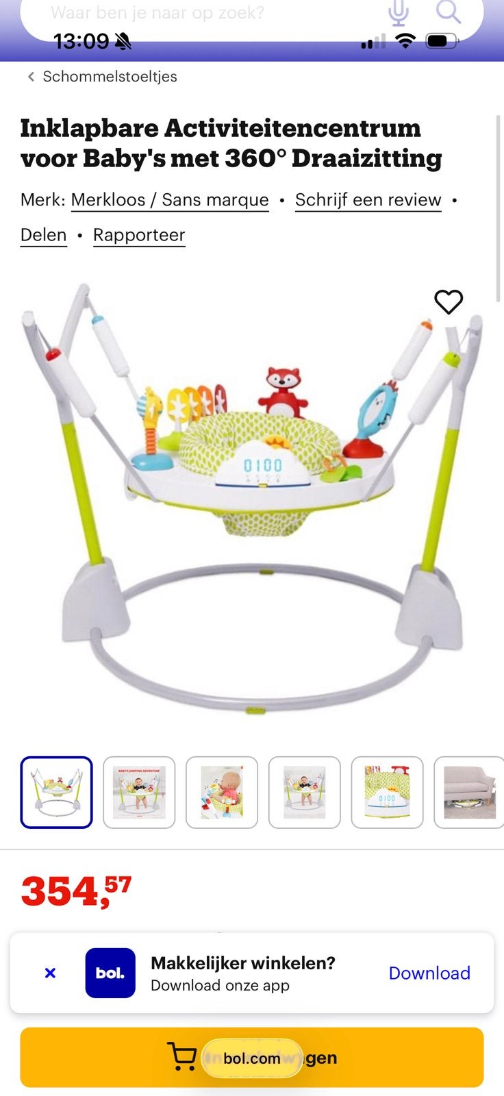 Baby jumper, Ophalen, Zo goed als nieuw