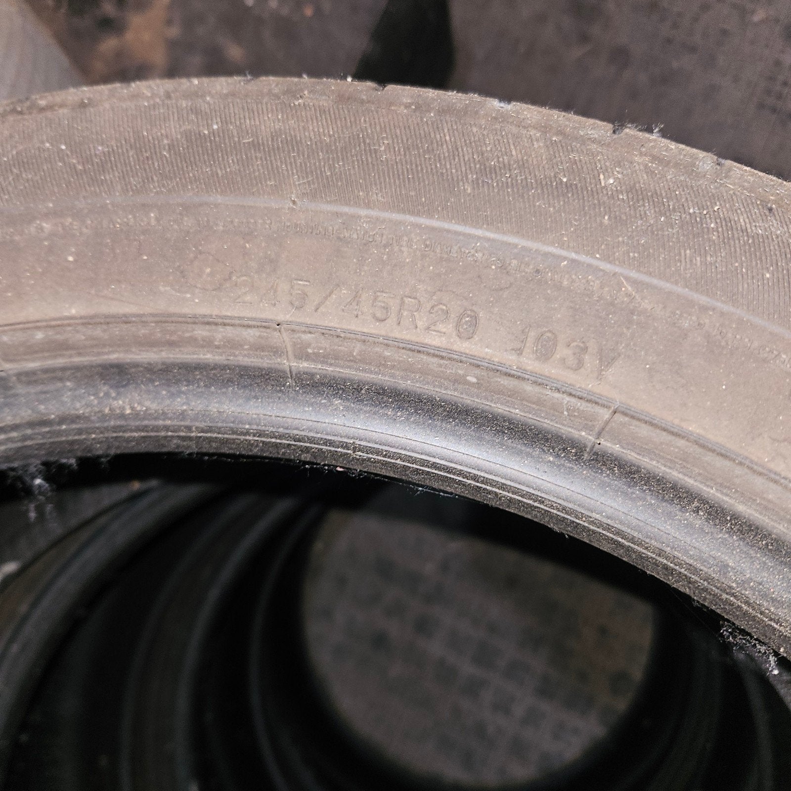4 pneus étés dunlop 245/45R20 103V bon état, Enlèvement, Utilisé, Pneus été, Pneu(s)