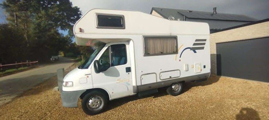Motorhome Hymer 5 places, Koelkast, Fiat, Fietsendrager, Particulier