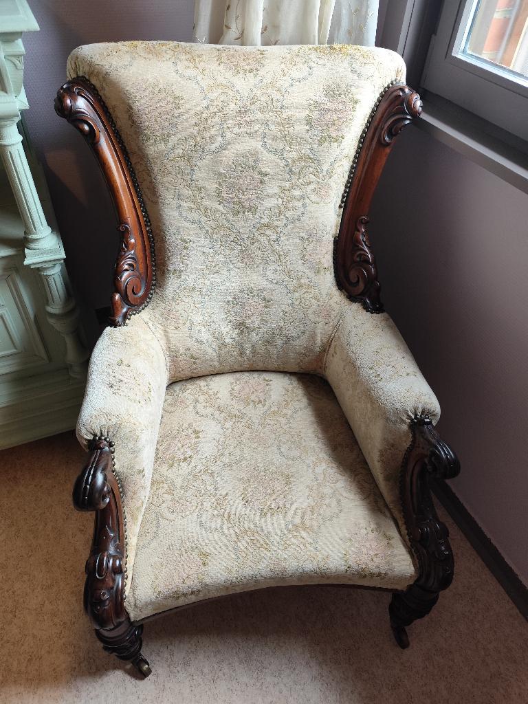 Fauteuil classique style napoléon, Maison & Meubles, Fauteuils, Enlèvement, Utilisé, Bois