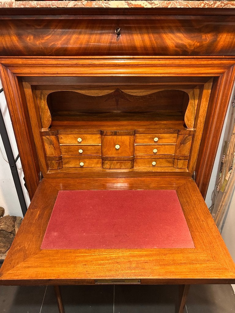 Secrétaire époque Louis Philippe Acajou, Maison & Meubles, Enlèvement, Utilisé, Époque Louis Philippe France