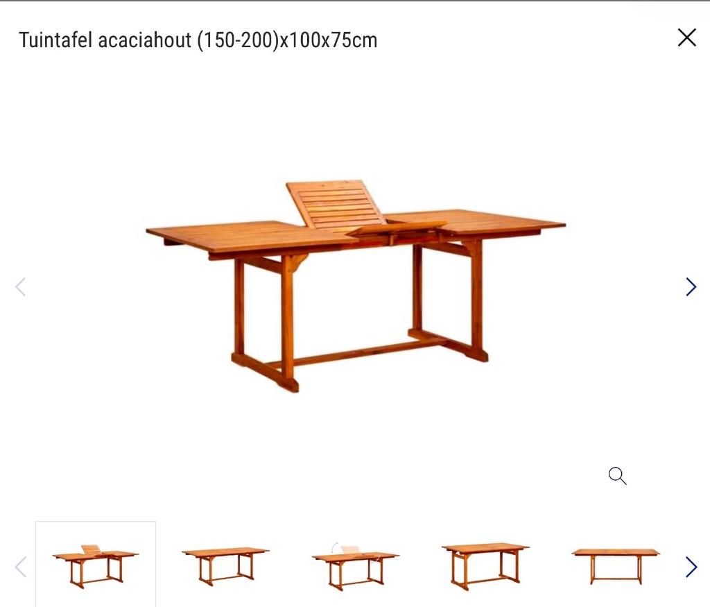 Tuintafel, Jardin & Terrasse, Tables de jardin, Enlèvement, Comme neuf, Carré, Bois de teck