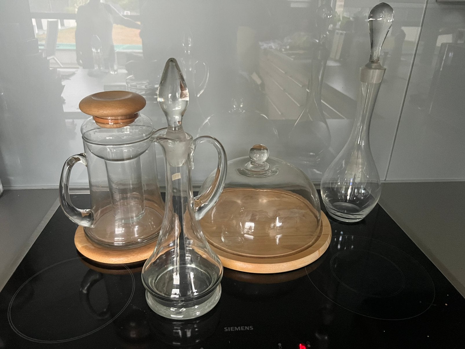 Glazen karaf en stolp, Huis en Inrichting, Woonaccessoires | Stolpen, Ophalen, Zo goed als nieuw