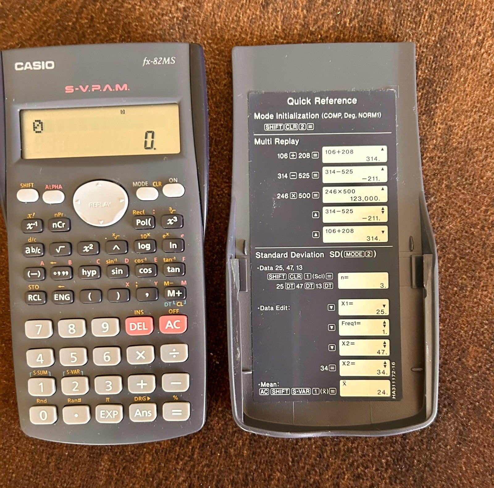 Casio fx-82MS S-V.P.A.M. wetenschappelijke rekenmachine, Diversen, Ophalen of Verzenden, Gebruikt