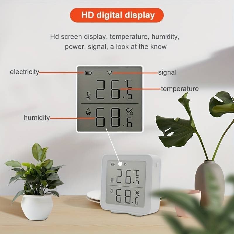 WIFI Temperature Humidity Sensor Hygrometer Thermometer, Hygromètre, Enlèvement ou Envoi, Sans fil, Comme neuf