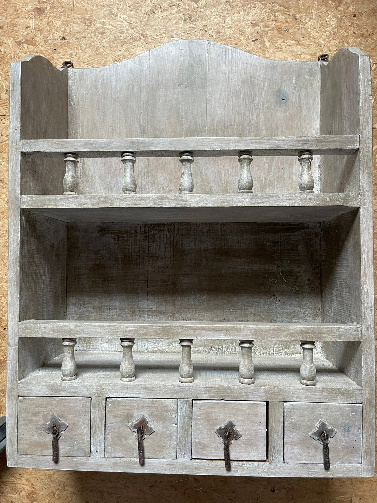 Landelijk houten rek, Huis en Inrichting, Ophalen, Overige typen, Zo goed als nieuw, Minder dan 100 cm