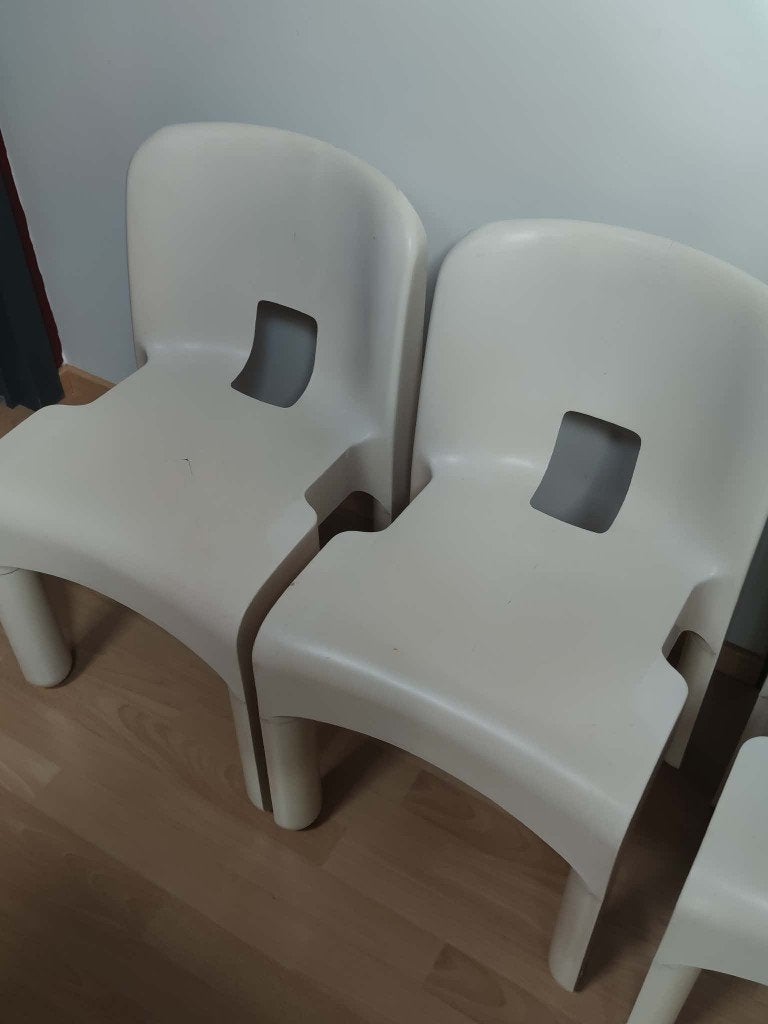 Universal Chair - Joe Colombo voor Kartell, 1960s, Ophalen, Kunststof, Gebruikt, Wit