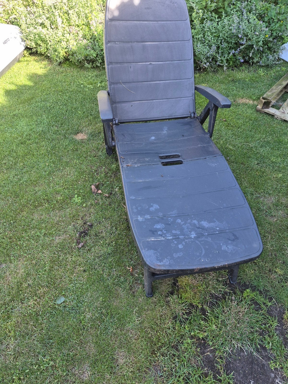 Ligbed verstelbaar en tuinstoel verstelbaar, Tuin en Terras, Ophalen, Kunststof, Verstelbaar