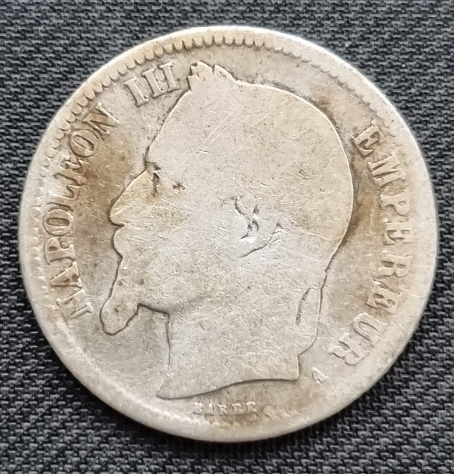 Pièce d'argent française Napoléon III, Enlèvement