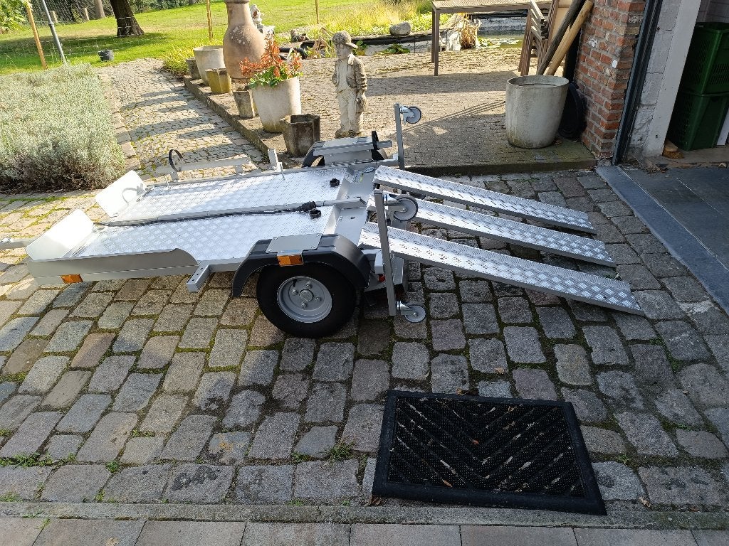 aanhangwagen voor scootmobiel +  1 fiets, Fietsen en Brommers, Ophalen, 80 kg of meer, Overige typen, Zo goed als nieuw