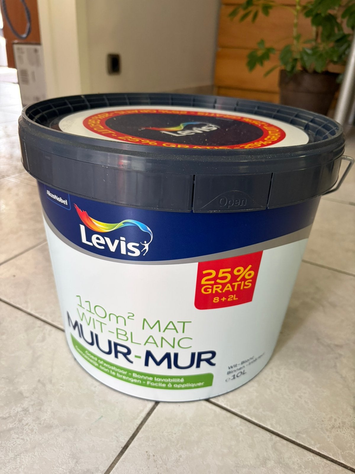 Peinture Levis blanc mat, Bricolage & Construction, Neuf, Enlèvement, Peinture, 5 à 10 litres