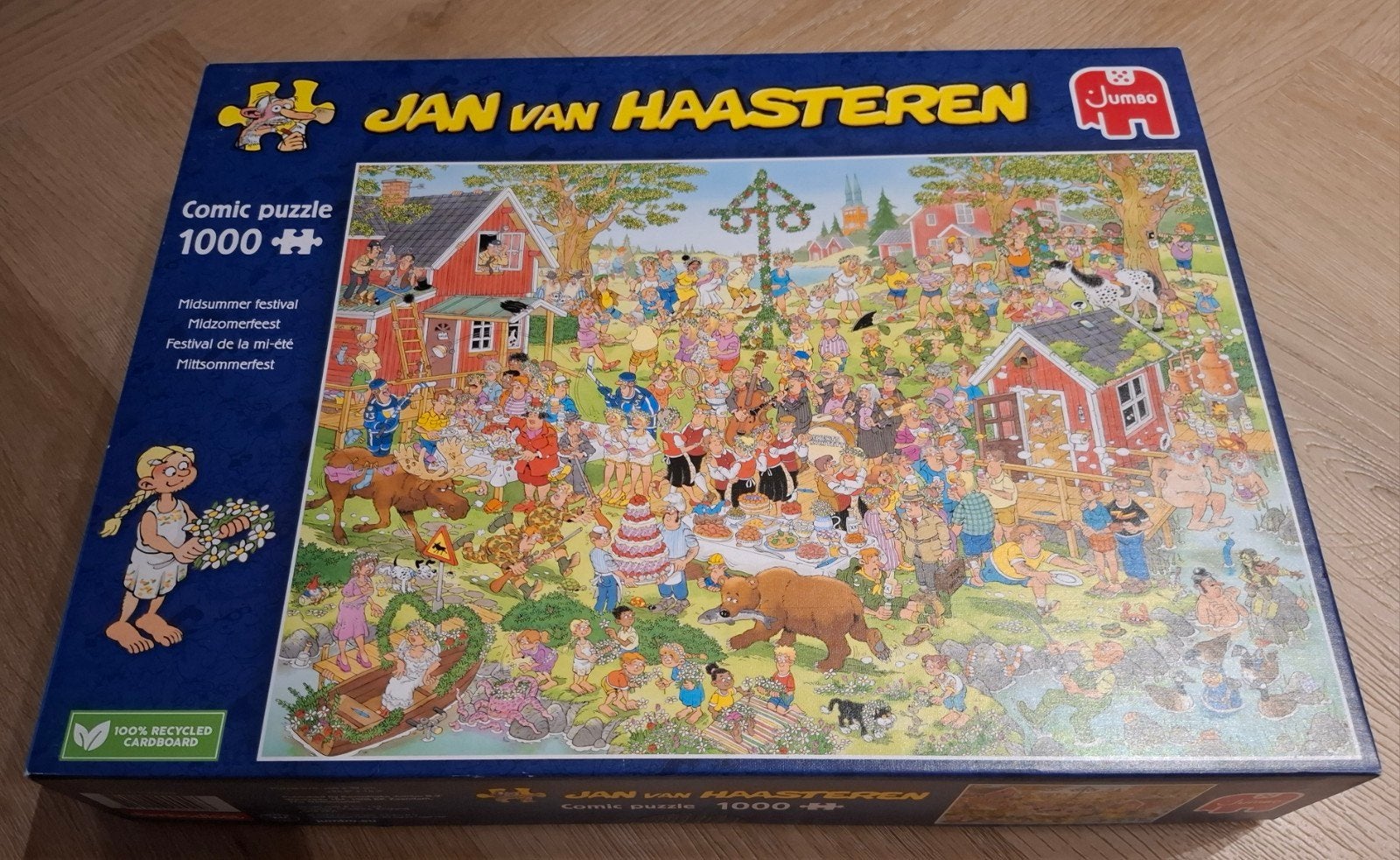 jan van haasteren midzomerfeest, Ophalen of Verzenden, 500 t/m 1500 stukjes, Zo goed als nieuw, Legpuzzel