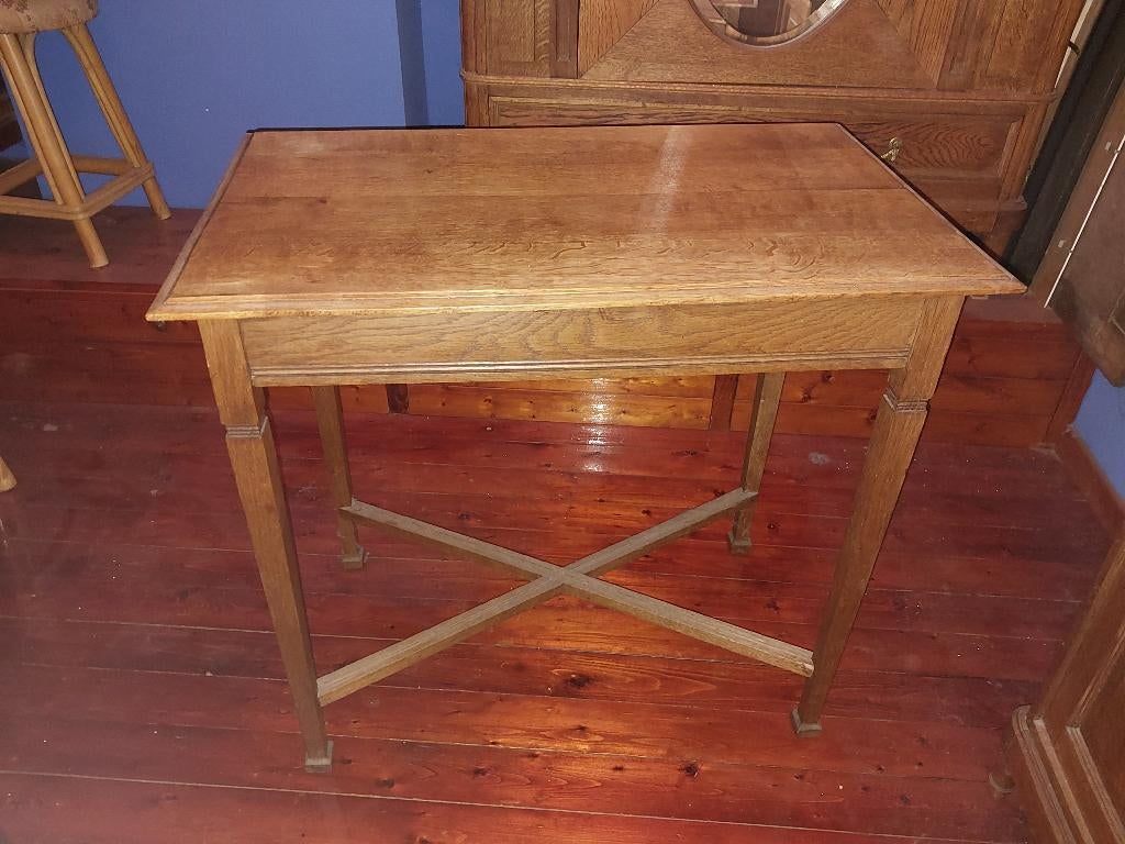 Eiken tafeltje vintage, Antiek en Kunst, Ophalen