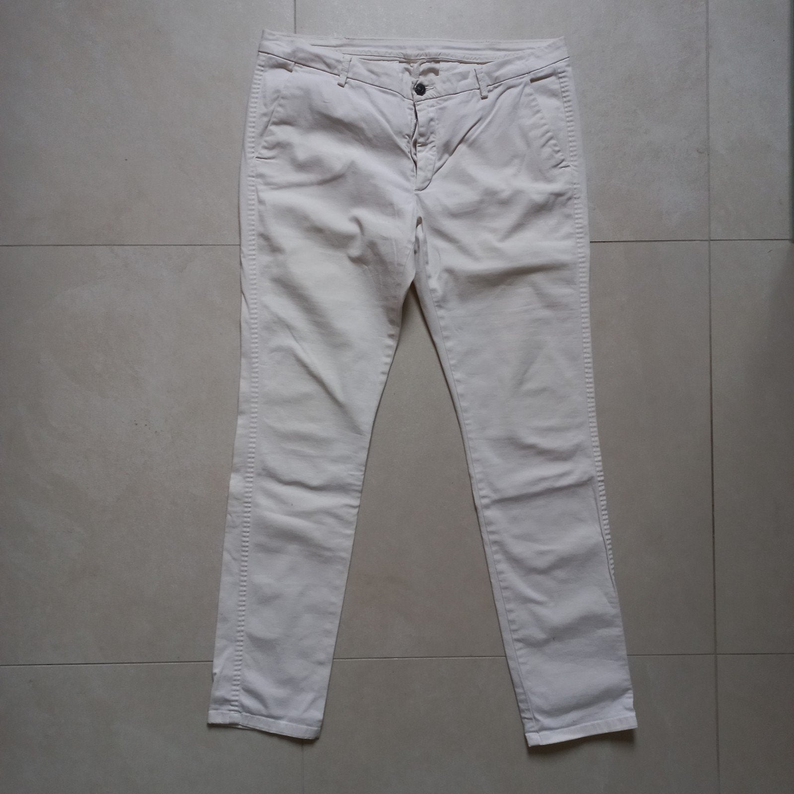 Elegante witte 7FAM Italiaanse chino maat 32 (M), Kleding | Heren, Broeken en Pantalons, Verzenden, Maat 48/50 (M), Wit, 7 For All Mankind