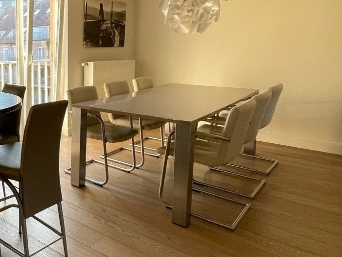 Eetkamertafel, Huis en Inrichting, Tafels | Eettafels, Ophalen, Modern en strak, 200 cm of meer, 50 tot 100 cm