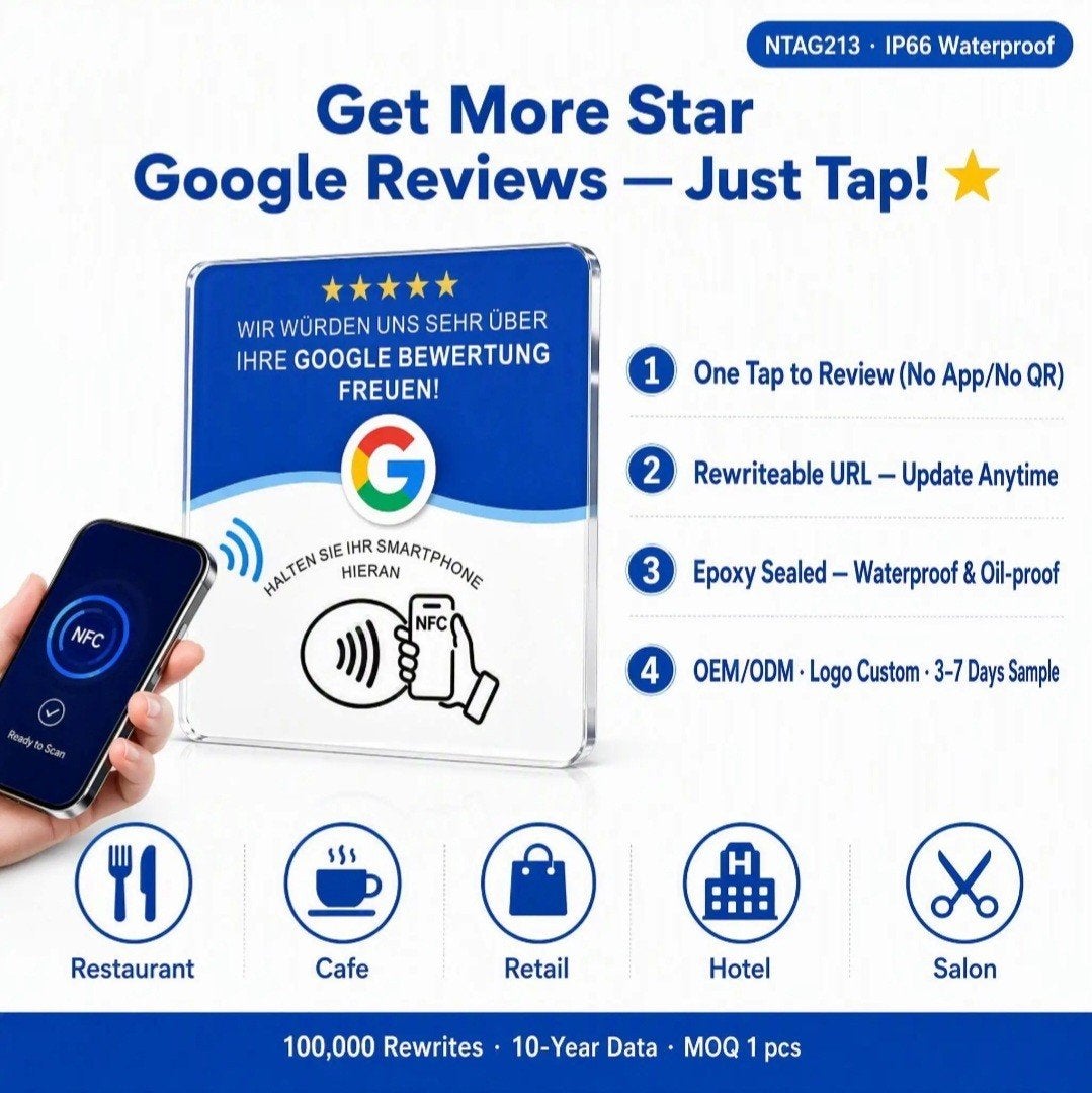 GOOGLE nfc review card, Ophalen of Verzenden, Nieuw