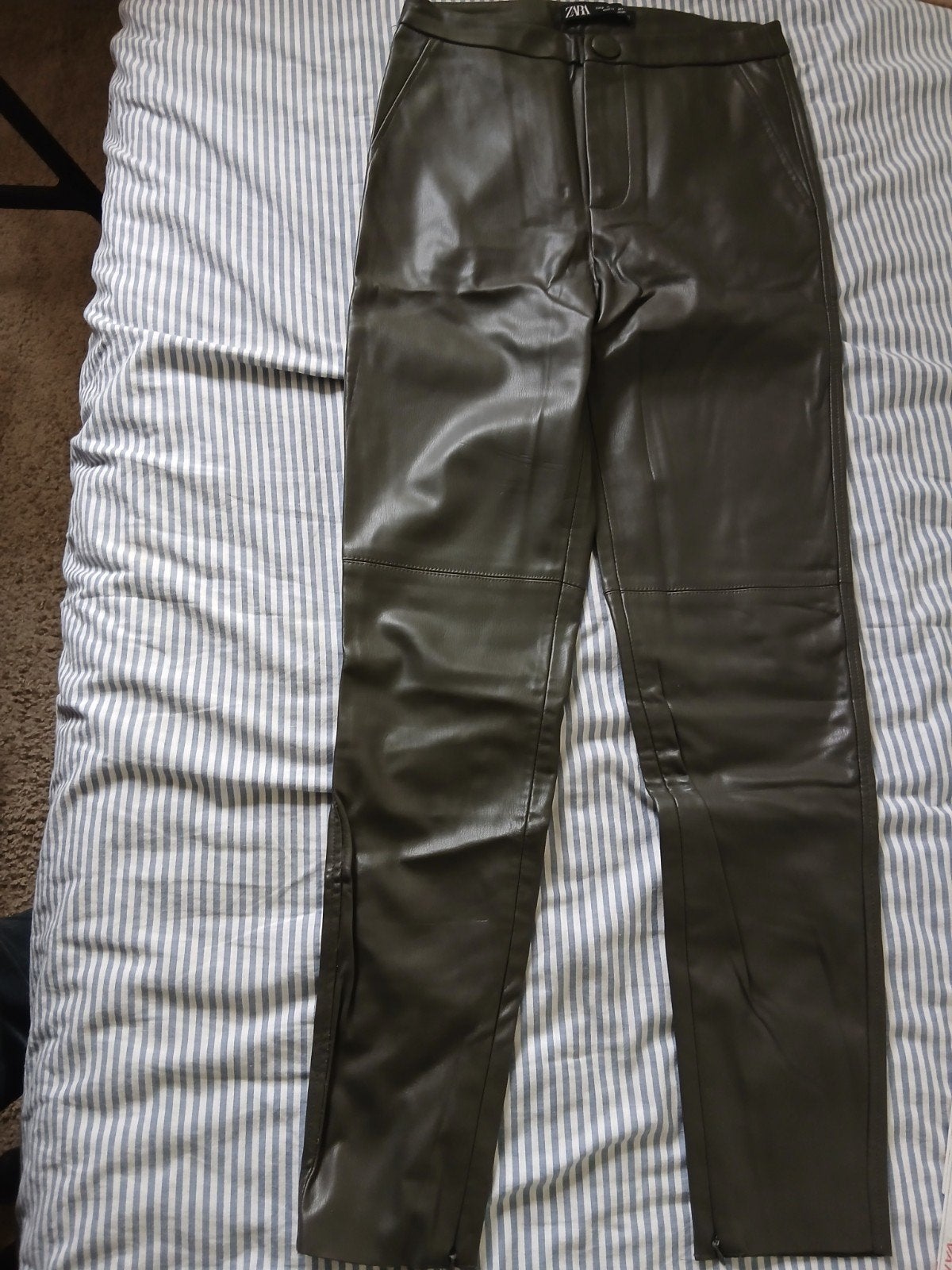 damesbroek leather look, Overige kleuren, Zara, Ophalen of Verzenden, Zo goed als nieuw
