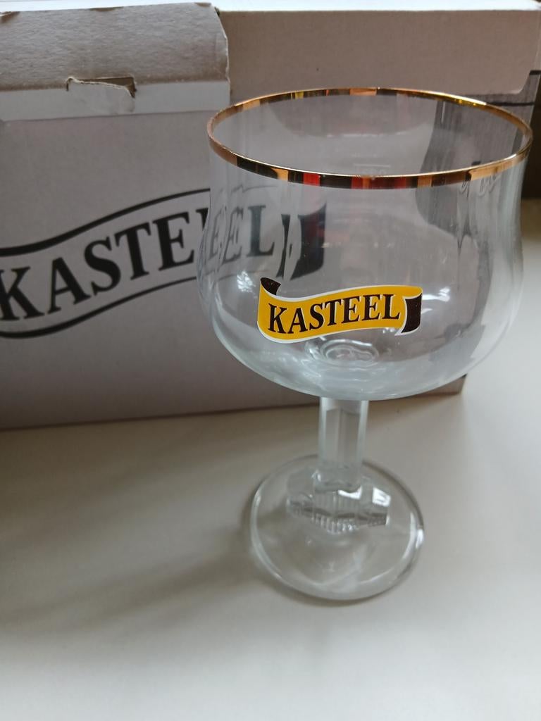 6 kasteelbier glazen, Verzamelen, Ophalen of Verzenden
