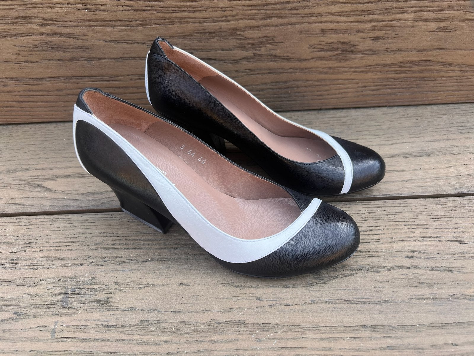 Lederen retro pumps Audley fifties hakken, Pumps, Zwart, Nieuw, Ophalen of Verzenden