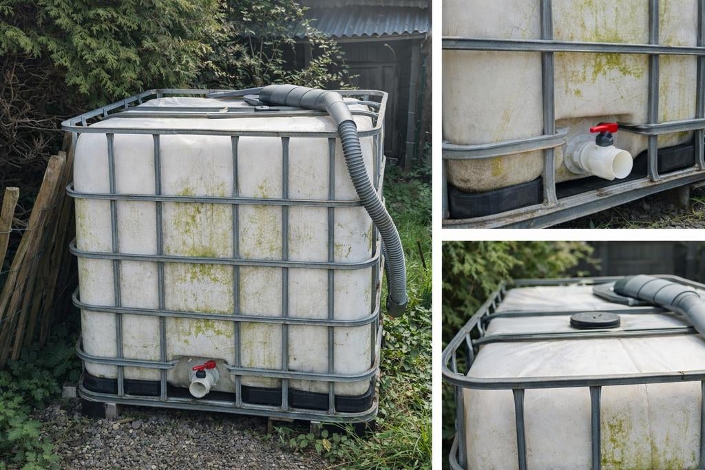 Cuve à eau 1000L avec robinet – récupération eau de pluie, Jardin & Terrasse, Enlèvement