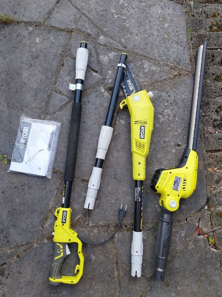 Taille-haie et élagueur sur perche Ryobi, Enlèvement, Utilisé, Électrique, Ryobi