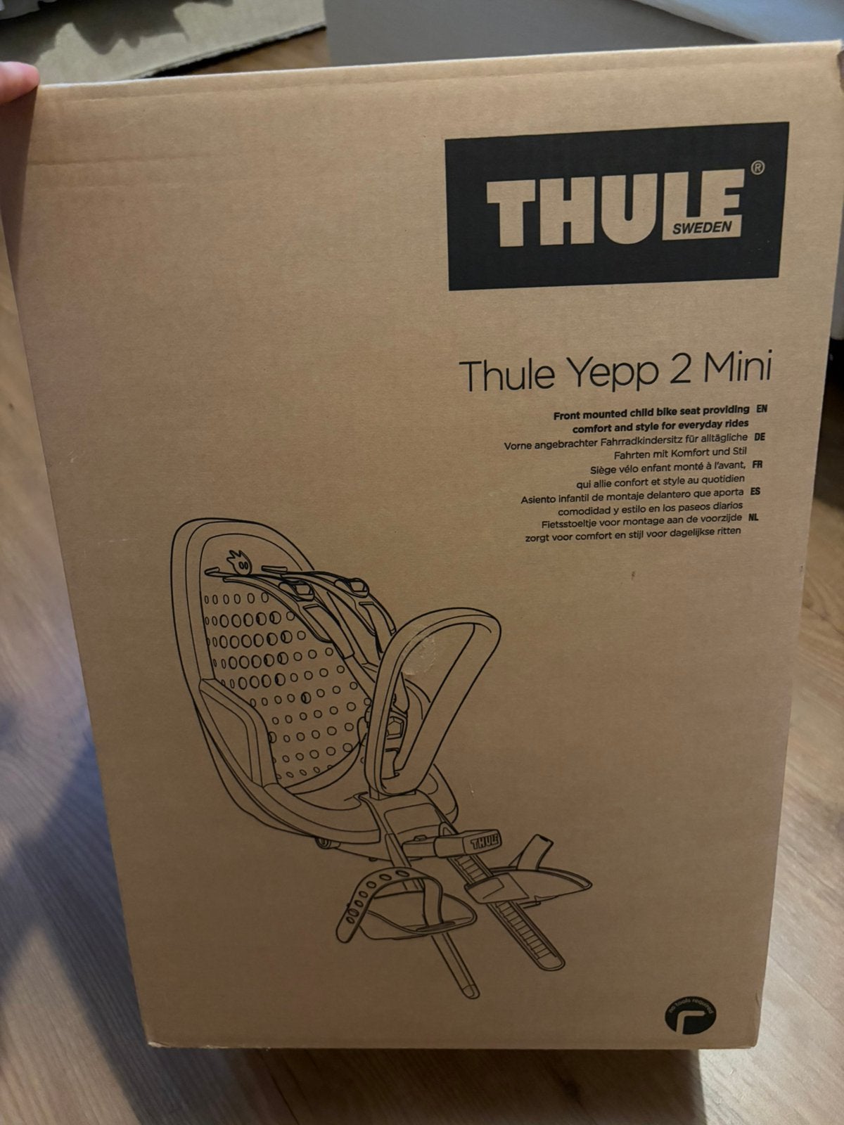 Thule yepp fietsstoel 2 mini vooraan, Fietsen en Brommers, Ophalen, Zo goed als nieuw