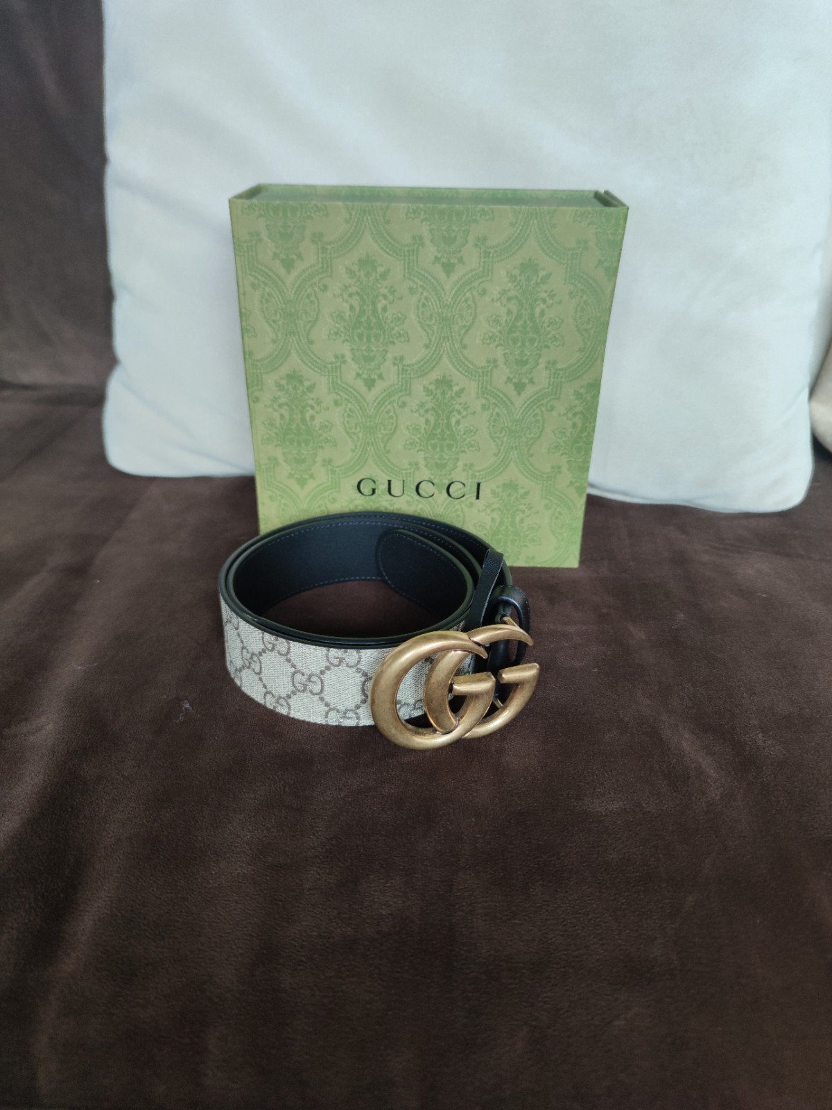 Gucci riem, Ophalen, Zo goed als nieuw, 80 tot 90 cm, Echt leder