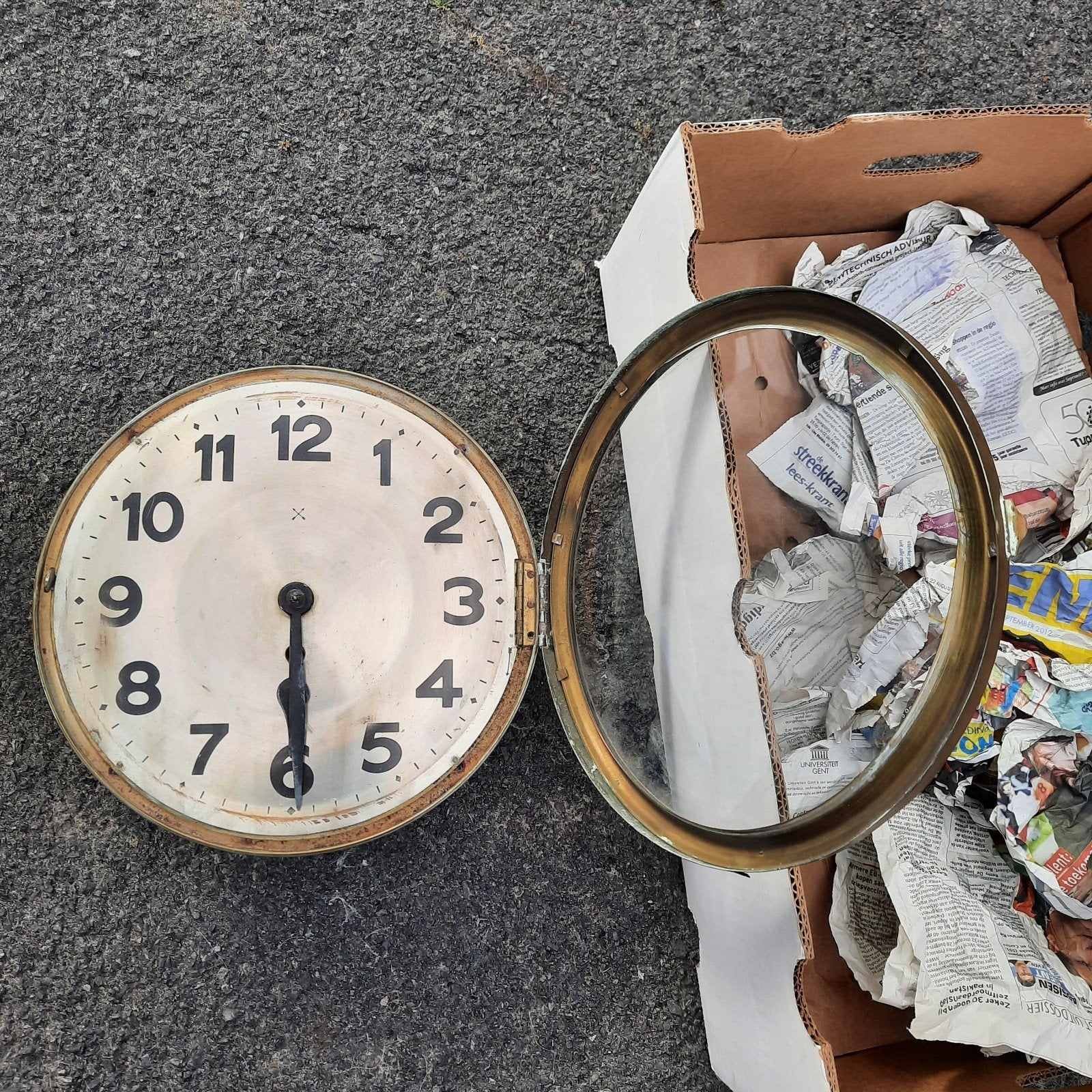 Horloge murale (30 cm) Antiquités ! Voir les photos. Avec ve, Enlèvement ou Envoi