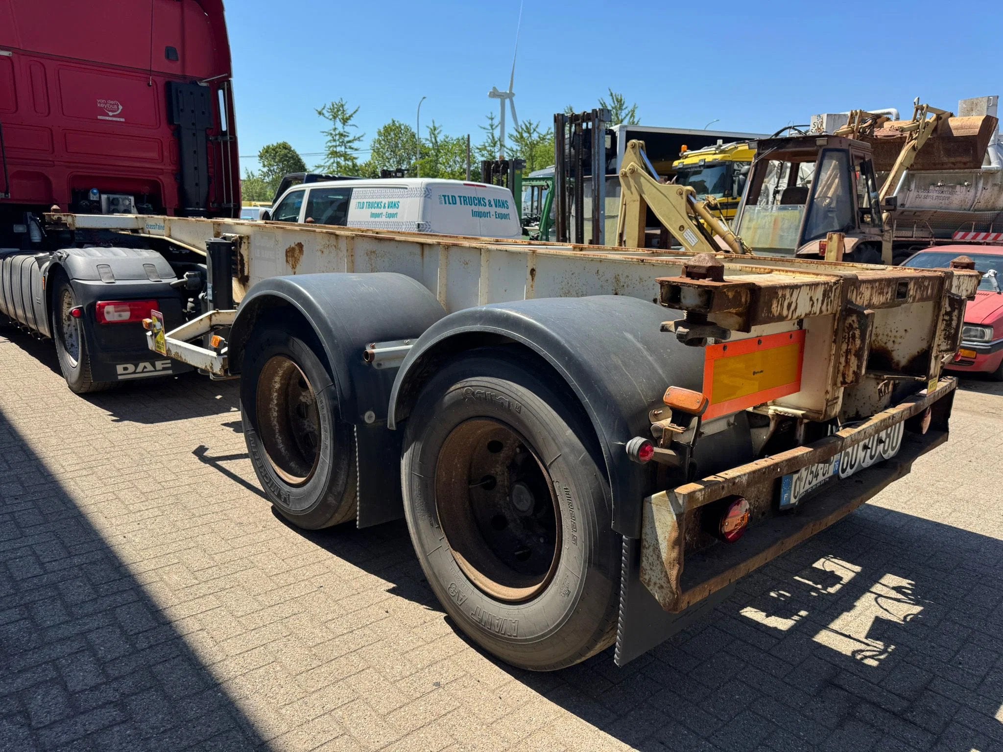 ASCA *20"CONTAINER CHASSIS-FULL STEEL* (bj 1996), Auto's, Overige brandstoffen, Wit, Bedrijf, Aanhangers en Opleggers