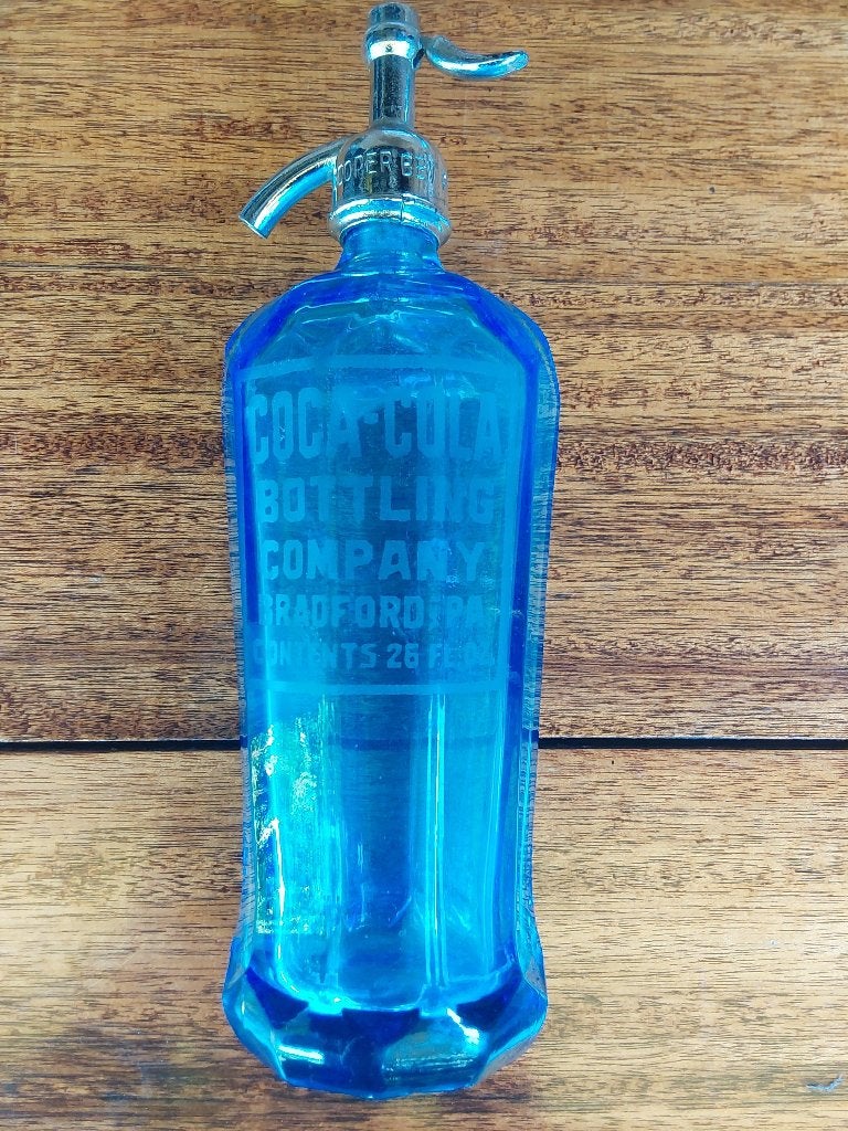 Coca Cola spuitfles Blauw zie omschrijving, Enlèvement ou Envoi, Comme neuf, Ustensile