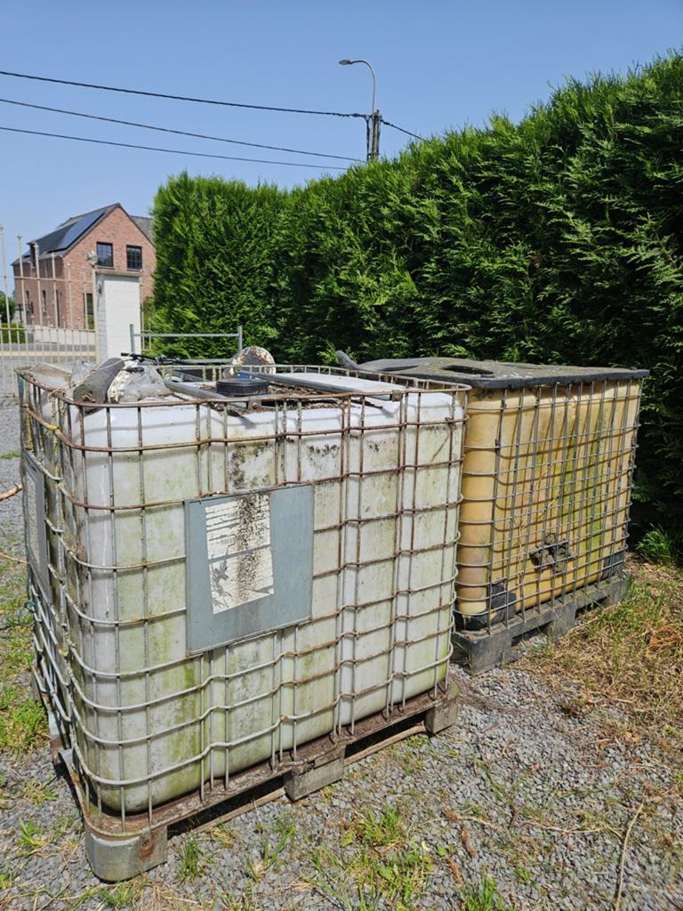 IBC container voor regenwater, Ophalen