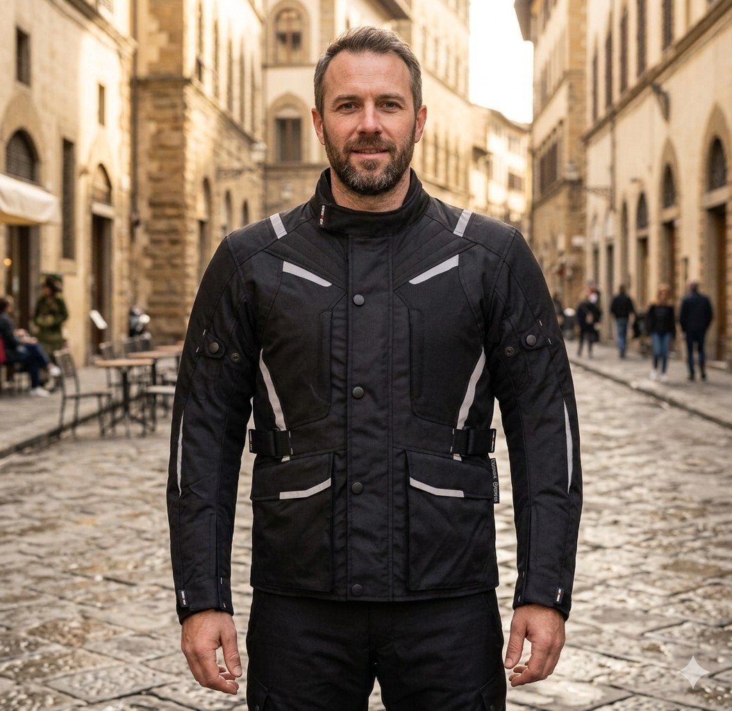 veste de Moto textile cordura 600D neuf CE protecteurs, Motos, Envoi, Neuf, avec ticket, Manteau | tissu