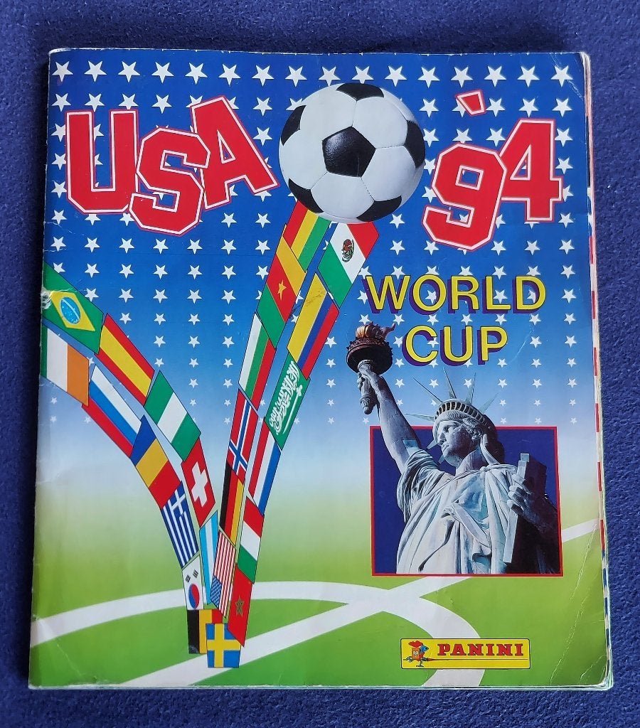 Panini sticker album voetbal 'WK USA 1994 ' -volledig-, Verzamelen, Sportartikelen en Voetbal, Gebruikt, Poster, Plaatje of Sticker