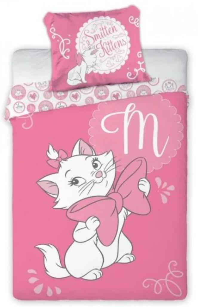Marie Cat Baby / Peuter Dekbedovertrek 100 x 135 cm - Katoen, Meisje, Dekbedovertrek, Nieuw, Ophalen of Verzenden