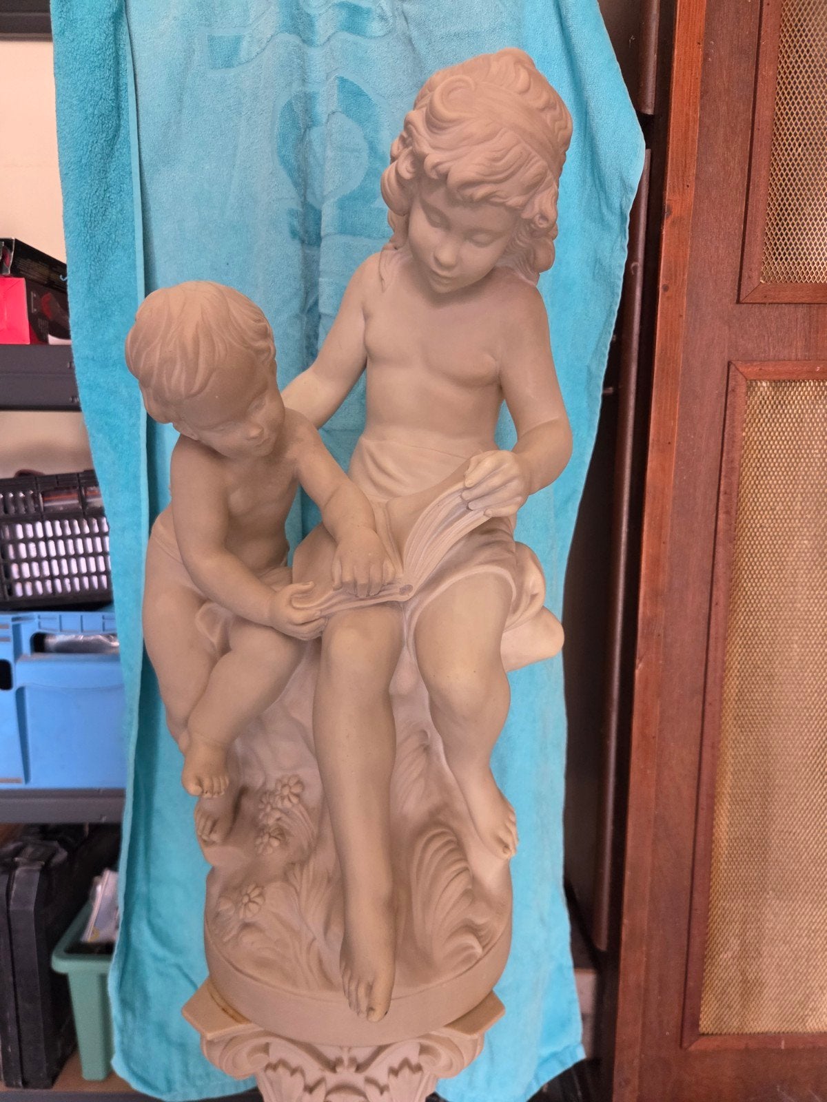 Beeld plus sokkel van Lorenzo dal Torrione, Ophalen, 50 - 100 cm, Wit, Scène