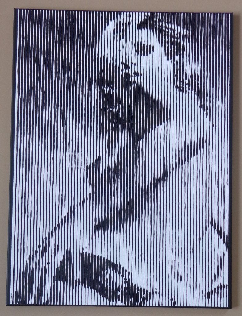 GERKE RIENKS / KATE MOSS / ACRYLVERF / 78x58cm / SIG CHASSIS, Enlèvement, Signé, Peinture acrylique