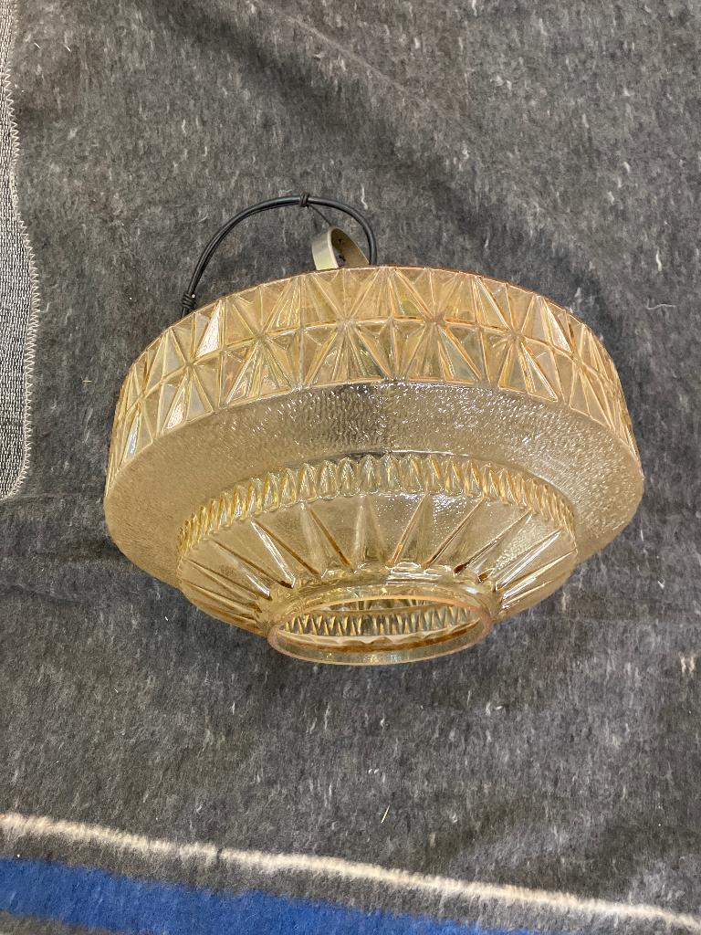 Lampe suspension vintage origine ex-RDA (DDR), Enlèvement, Utilisé, Verre, Allemagne de l'est - Ex RDA
