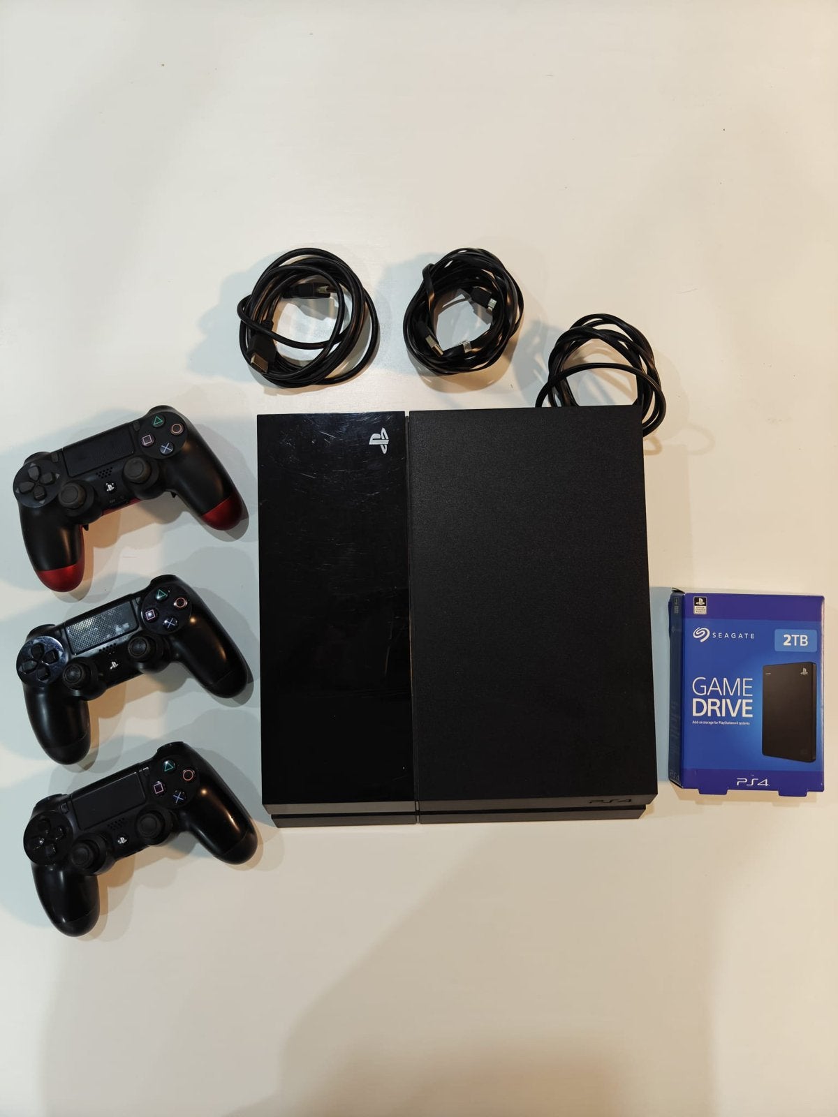 Ps4  500GB + controllers + externe harde schijf 2TB, Ophalen, Met 3 controllers of meer, Met harde schijf, 500 GB