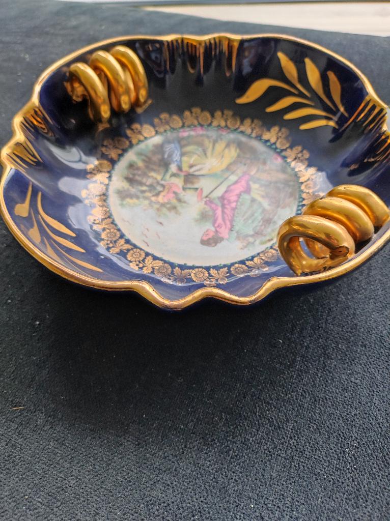 Limoges porseleinen asbak, Ophalen, Gebruikt, Asbak
