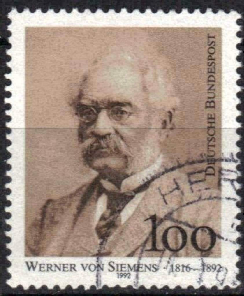 Allemagne Bundespost 1992 - Yvert 1474 - von Siemens (ST), Envoi, Affranchi