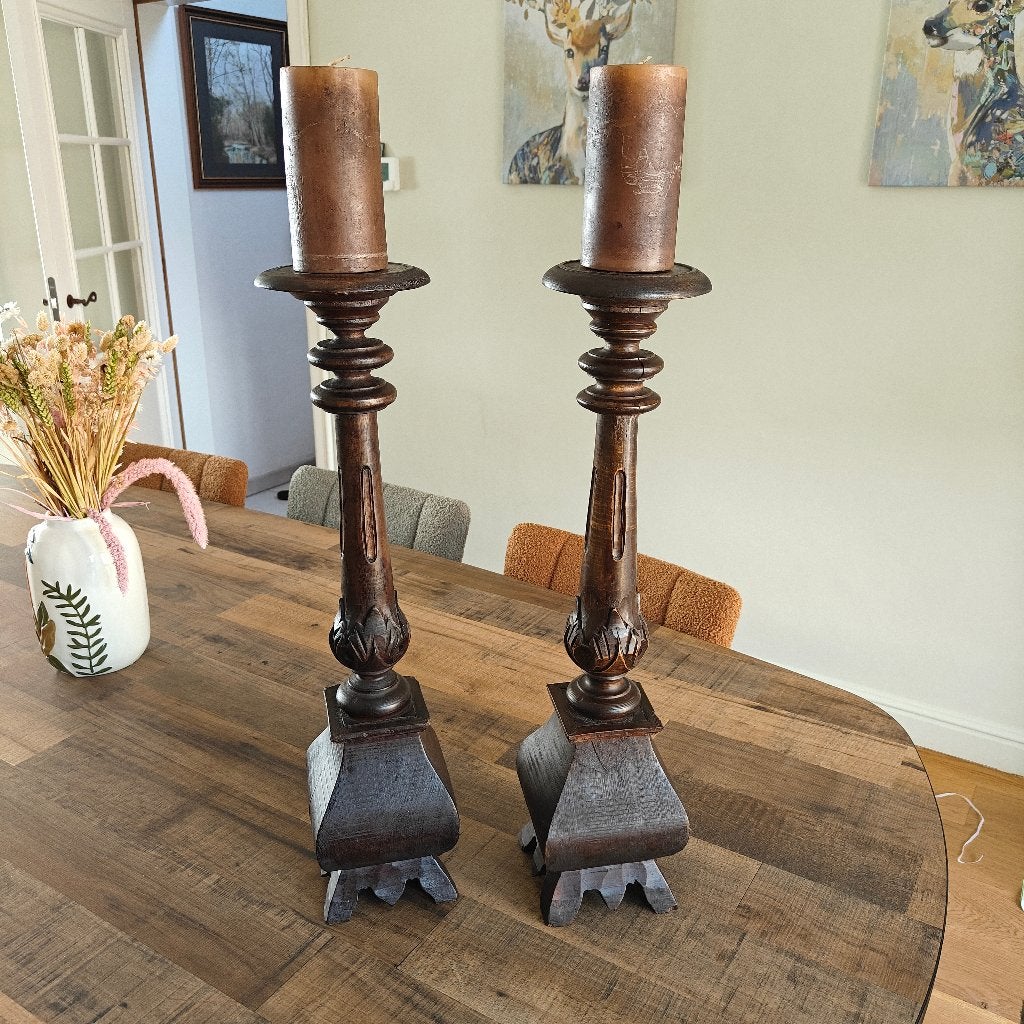 Set de 2 chandeliers en bois, Enlèvement