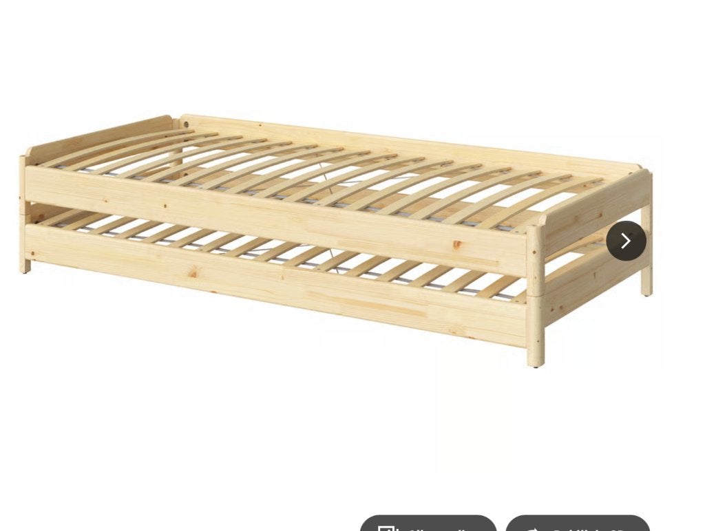 ikea stapelbare bedden met matrassen, Ophalen, Gebruikt, Eenpersoons, Beige