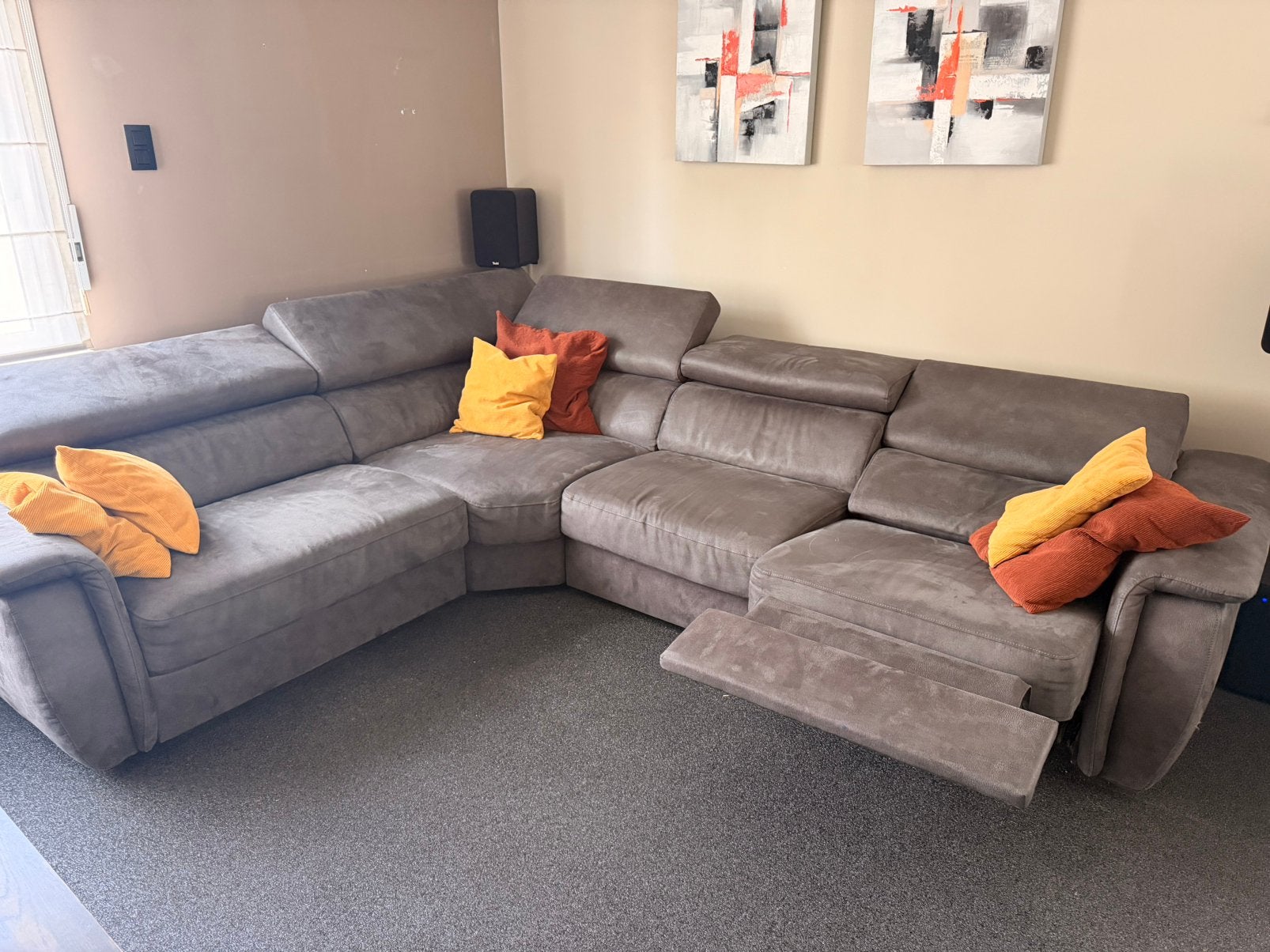 Hoeksalon, salontafel + tafel met 6 stoelen, Huis en Inrichting, Ophalen, Zo goed als nieuw