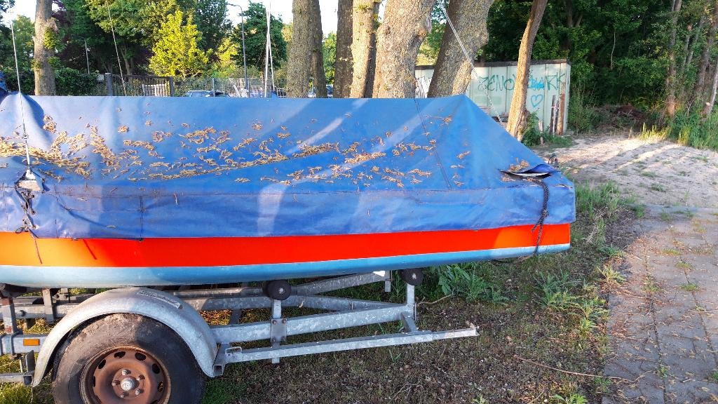 mooie gipsy star  open zeilboot op trailer, Ophalen, Gebruikt
