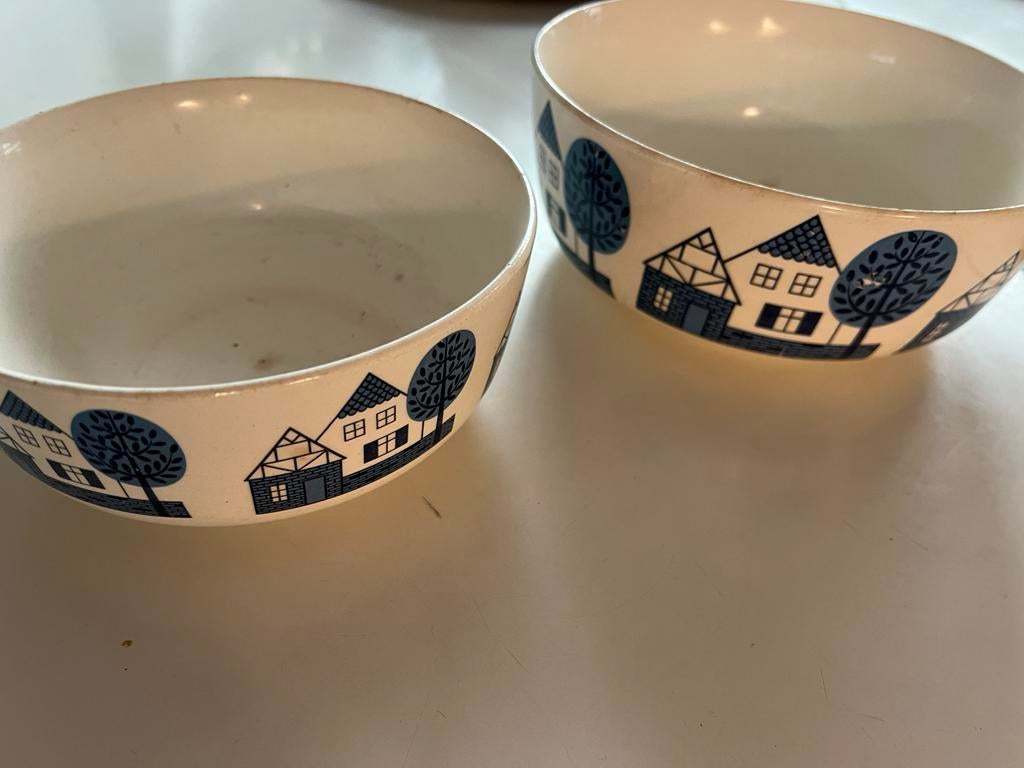 Retro keukenkommen, Ophalen, Zo goed als nieuw, Porselein, Kom(men)